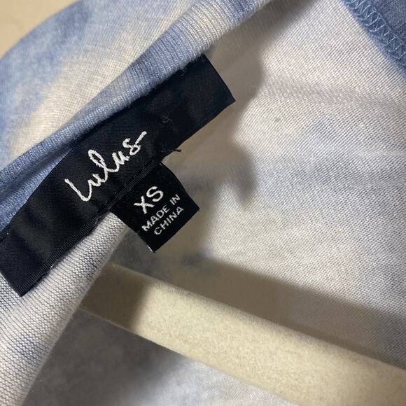 Lulus Turn of Events Blue Tie-Dye Reversible Long Sleeve Crop Top - Picture 4 of 7